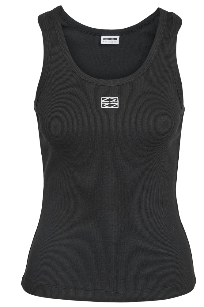NMJUDY S/L TANK TOP JRS 27033978 BLACK/WHITE EMBR
